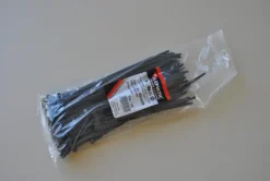 Abraçadeira de serrilha 200X4,8 Preto (100un) ELEMATIC