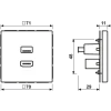 Adaptador HDMI / USB 2.0 em Termoplástico Cinzento Claro LS JUNG MALS1163LG