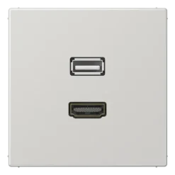 Adaptador HDMI / USB 2.0 em Termoplástico Cinzento Claro LS JUNG MALS1163LG