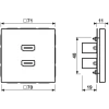 Adaptador HDMI 2 x Termoplástico Cinzento Claro LS JUNG MALS1133LG