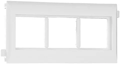 ADAPTADOR TRIPLO Q45 P/CALHAS TAMPAS L75 - 6 MÓD. BRANCO EFAPEL 10954 ABR
