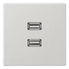 Adaptador 2 x USB 2.0 em Termoplástico Cinzento Claro LS JUNG MALS1153LG