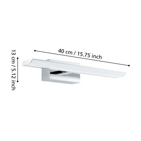 Aplique Casa de Banho LED em Metal Cromado e Plástico Branco TABIANO EGLO 94612