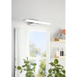 Aplique Casa de Banho LED em Metal Cromado e Plástico Branco TABIANO EGLO 94612