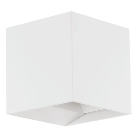 Aplique de Exterior LED com Corpo Quadrado em Alumínio Branco CALPINO EGLO 97241