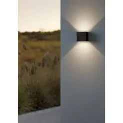 Aplique de Exterior LED com Painéis Ajustáveis Preto CALPINO EGLO 97242