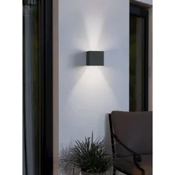 Aplique de Exterior LED com Painéis Ajustáveis Preto CALPINO EGLO 97242