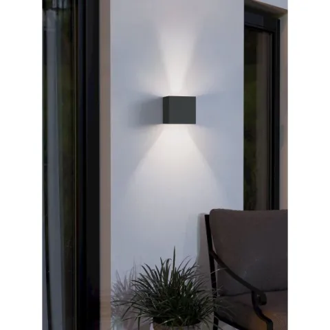 Aplique de Exterior LED com Painéis Ajustáveis Preto CALPINO EGLO 97242