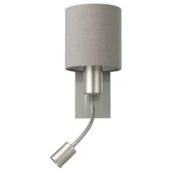 Aplique de Parede com Abajur de Tecido Cinza PASTERI EGLO 96479