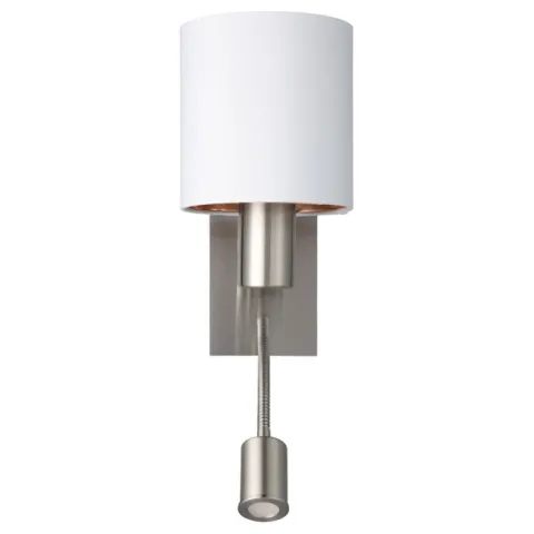 Aplique de Parede com Abajur em Tecido Branco PASTERI EGLO 96484