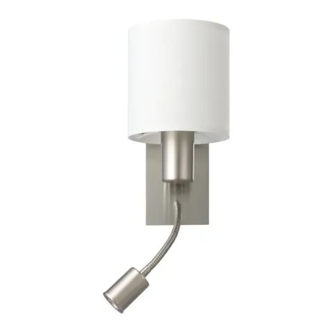 Aplique de Parede com Abajur em Tecido Branco PASTERI EGLO 96477