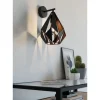 Aplique de Parede com Abajur Geométrico Preto e Cobre CARLTON 1 EGLO 49992
