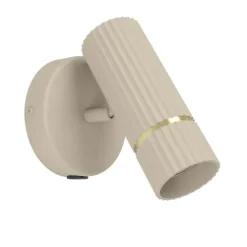 Aplique de Parede com Base GU10 e Detalhes em Latão Escovado CAMINIA EGLO 901153