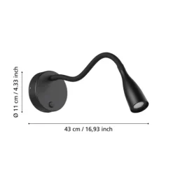 Aplique de Parede com Braço Flexível e USB OLIVANDINO EGLO 901781