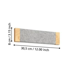 Aplique de Parede com Madeira e Feltro Cinzento VALLELADO EGLO 390387