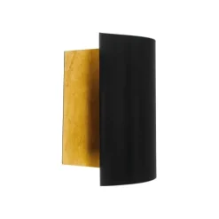 Aplique de Parede com Metal Preto e Folha de Ouro FALICETTO EGLO 98759