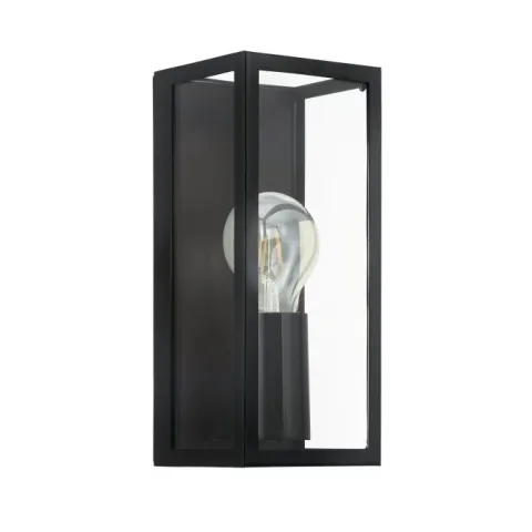 Aplique de Parede com Moldura de Metal Preto e Vidro Transparente AMEZOLA EGLO 99123