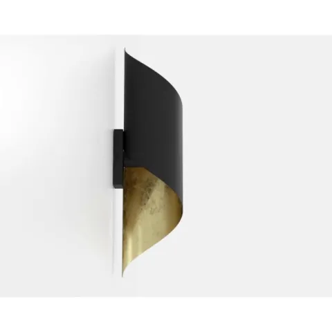 Aplique de Parede Curvo Preto e Dourado JABALOYAS EGLO 39654