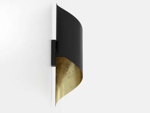 Aplique de Parede Curvo Preto e Dourado JABALOYAS EGLO 39654