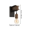 Aplique de Parede em Aço Preto e Castanho-Ferrugem TOWNSHEND 4 EGLO 43152