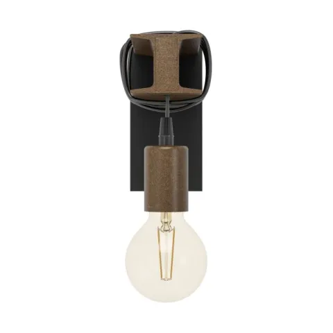 Aplique de Parede em Aço Preto e Castanho-Ferrugem TOWNSHEND 4 EGLO 43152