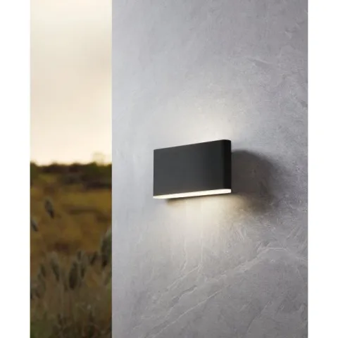 Aplique de Parede Exterior Antracite com LED e CCT GRUTTI EGLO 901026