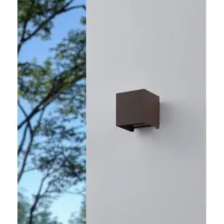 Aplique de Parede Exterior com Abas Ajustáveis Castanho Ferrugem CALPINO 3 EGLO 901066