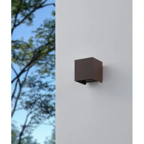 Aplique de Parede Exterior com Abas Ajustáveis Castanho Ferrugem CALPINO 3 EGLO 901066