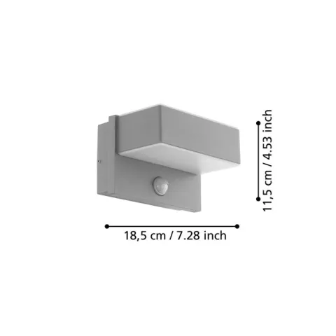 Aplique de Parede Exterior com Sensor de Movimento AZZINANO EGLO 97159