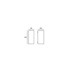 Aplique de Parede Exterior Forlight Cube Small Cinza PX-0056-GRI