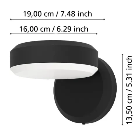 Aplique de Parede Exterior LED FORNACI EGLO 900673