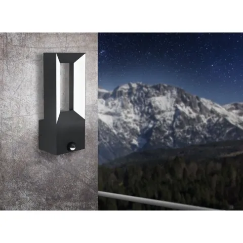 Aplique de Parede Exterior LED com Sensor de Movimento RIFORANO EGLO 98726