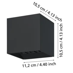 Aplique de Parede Exterior LED em Alumínio Fundido Antracite CALPINO 2 EGLO 900445
