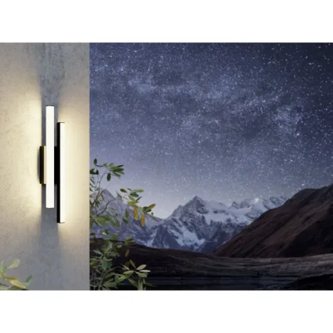 Aplique de Parede Exterior LED em Aço Zincado Preto SERRICELLA EGLO 900133