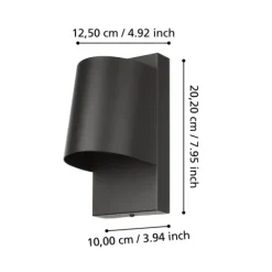 Aplique de Parede Exterior LED Preto STAGNONE EGLO 900691