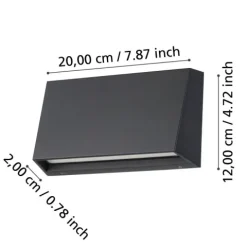 Aplique de Parede Exterior LED com Luz Ajustável SPONGANO EGLO 900887