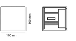Aplique de Parede Exterior LED Antracite 3000K 2040.107.7XL Tromilux 2040.107.7XL Grafite