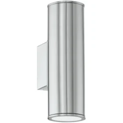 Aplique de Parede Exterior LED com Corpo Cilíndrico em Metal Cromado RIGA EGLO 94107