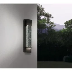 Aplique de Parede Exterior LED Preto com Vidro VILLAGRAZIA EGLO 98153