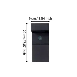Aplique de Parede Exterior LED com Sensor e Painel Solar BARACCONI EGLO 900245