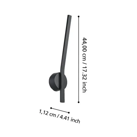 Aplique de Parede Exterior Preto com LED Integrado TAPARITA EGLO 900681