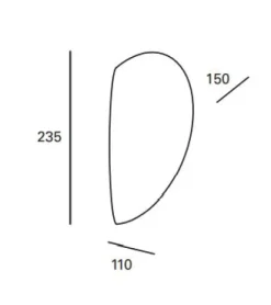 Aplique de Parede Forlight Glass DE-0000-BLA
