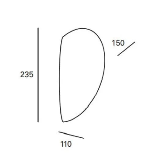 Aplique de Parede Forlight Glass DE-0000-BLA
