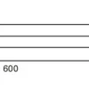 Aplique de Parede Forlight Lungo 600mm DE-0429-CRO