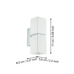 Aplique de Parede LED Branco com Detalhes Cromados PASSA EGLO 95377