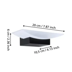 Aplique de Parede LED com Abajur Branco METRASS EGLO 98888