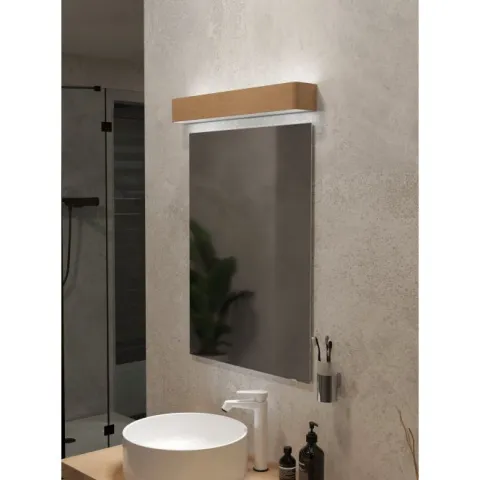 Aplique de Parede LED com Aparência de Madeira Acetinado SANIA 6 EGLO 901102