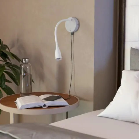 Aplique de Parede LED com Braço Flexível e USB OLIVANDINO 1 EGLO 901782