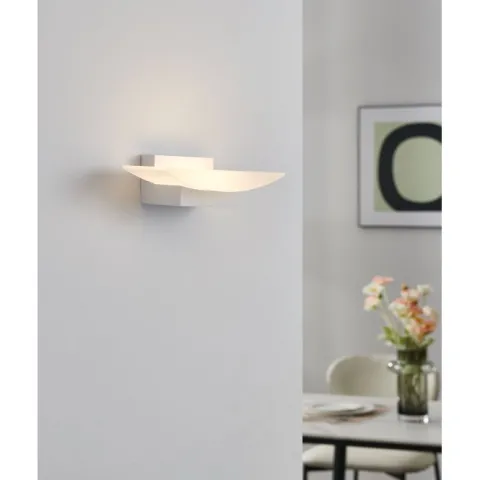 Aplique de Parede LED com Corpo de Metal Branco METRASS EGLO 96037