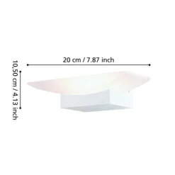 Aplique de Parede LED com Corpo de Metal Branco METRASS EGLO 96037
